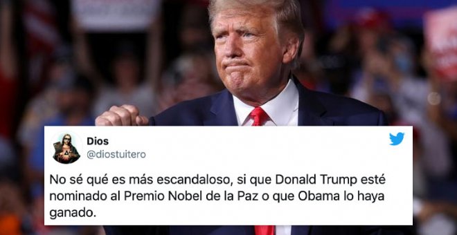 Trump, nominado al Nobel de La Paz: "Falta el de Literatura para Ana Rosa, Medicina para Ayuso, Física a Miguel Bosé y un Ondas a OK Diario"