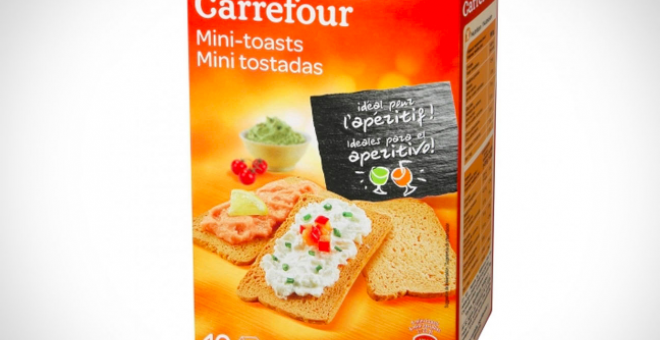 Alertan de la presencia de huevo no declarado en el etiquetado en mini tostadas marca Carrefour