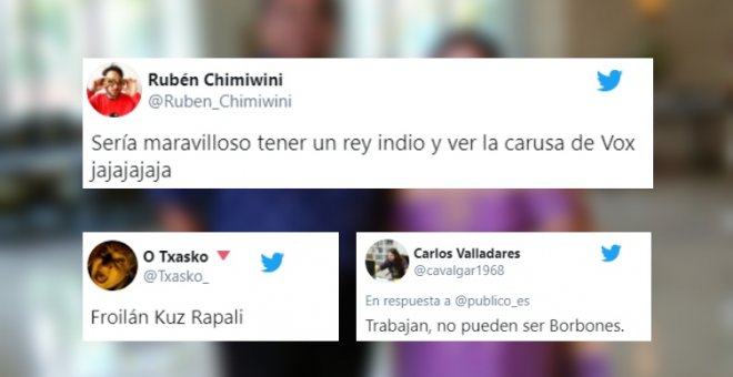 "Si trabaja no puede ser un Borbón": el humor se dispara tras descubrir al primo indio de Juan Carlos I