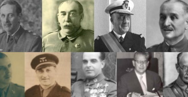 Los 17 militares de la nobleza franquista
