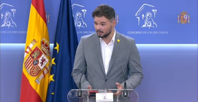 Rufián: "La antinaturalidad que supone meter a Ciudadanos en la ecuación de los presupuestos la van a pagar muy cara"