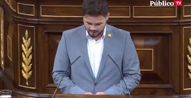 Gabriel Rufián, a Vox: "Se sitúan en quinto de cuñadismo"