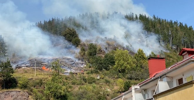 Un incencio, en el municipio de Eibar (Guipúzcoa)