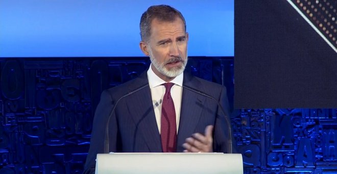 Felipe VI destaca el compromiso de Heraldo de Aragón con la libertad