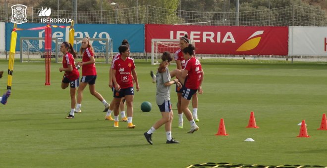 Entrenamiento de la Selección española Femenina