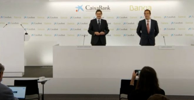 Presentación acuerdo fusión entre CaixaBank y Bankia en València