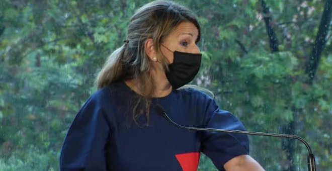 Yolanda Díaz se compromete a mantener los ERTE "siempre que sea necesario"