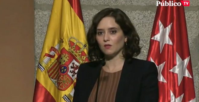 Isabel Díaz Ayuso confirma el confinamiento de una parte de la comunidad de Madrid