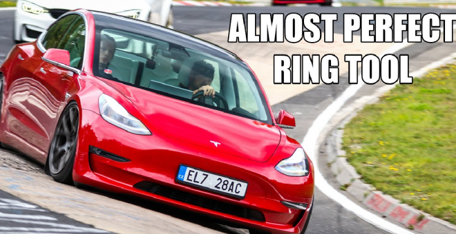 El horror de los GT3 en Nürburgring es este Tesla Model 3 con mejores frenos y suspensión deportiva