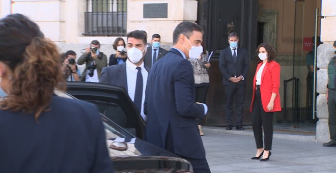 Arranca la reunión entre Sánchez y Ayuso en Sol