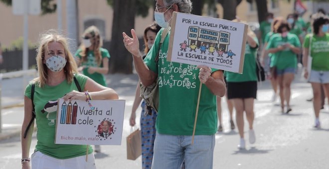 "Será una huelga muy dura", los colegios madrileños se topan con casi el 100% de servicios mínimos ante la huelga docente