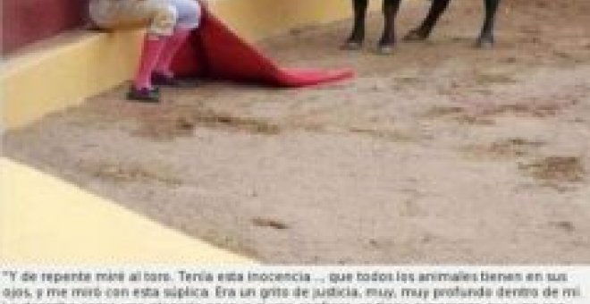 Bulocracia - La vieja foto del torero presuntamente arrepentido de serlo en plena plaza