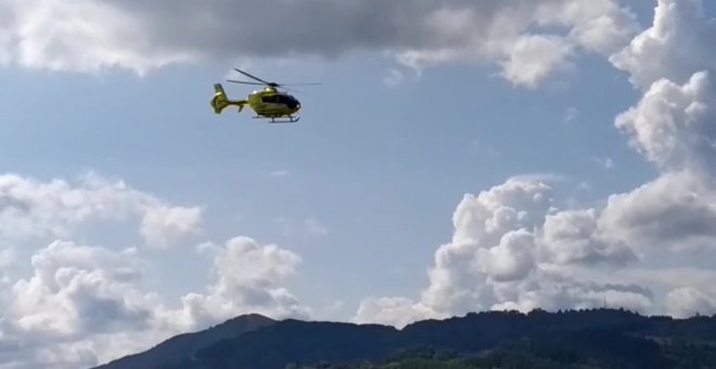 Traslado de pacientes en helicóptero desde el Hospital de Galdakao