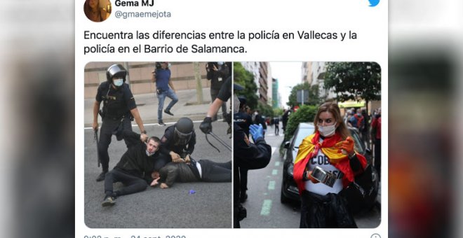 "Si los de Vallecas no queríais que la Policía os diese palos, haber convocado la protesta en Núñez de Balboa"