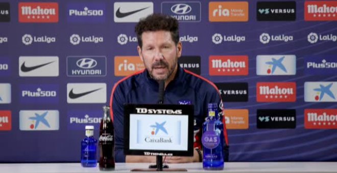 Simeone: "Seguro que la llegada de Suárez nos invita a seguir creciendo como club y como equipo"