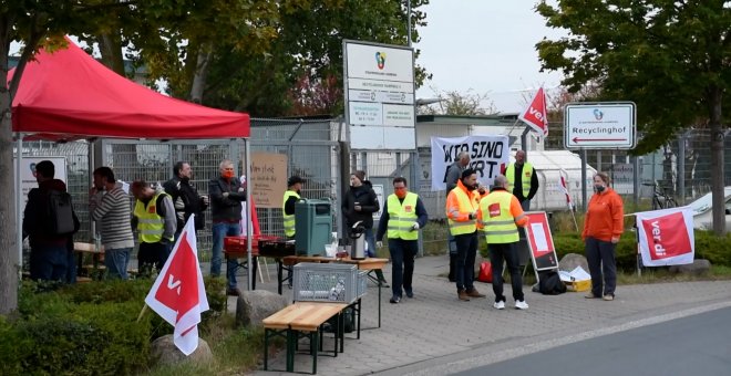 Huelgas de advertencia en los centros de reciclaje de Hamburgo