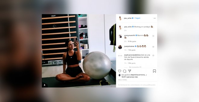 Paula Echevarría aprovecha el fin de semana para ponerse en forma en el gimnasio