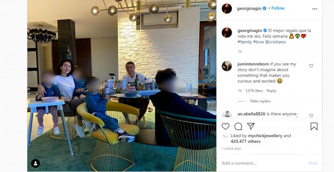 Georgina, Cristiano y sus hijos empiezan el lunes con mucho amor