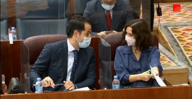 La pandemia y la corrupción dominan la sesión de control en la Asamblea de Madrid