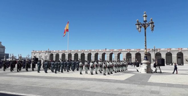 Homenaje a los caídos en el Patio de la Armería del Palacio Real por el Día de la Fiesta Nacional