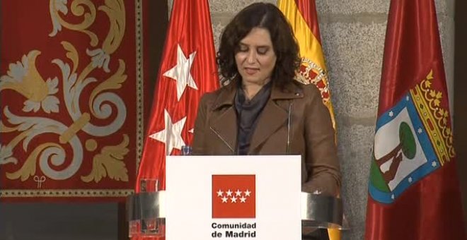 Díaz Ayuso pide la anulación del estado de alarma en la Comunidad de Madrid