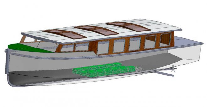 Este barco eléctrico de 1943 se alimenta de las baterías del Tesla Model S