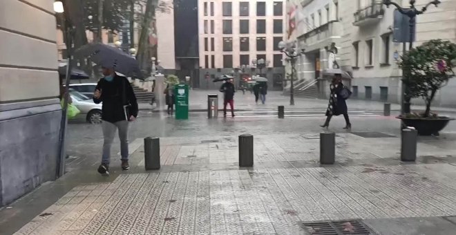 Se mantiene el aviso por lluvias en Euskadi