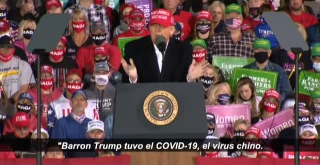 Trump asegura que su hijo Barron tuvo "el virus chino" durante "un periodo de tiempo cortísimo"