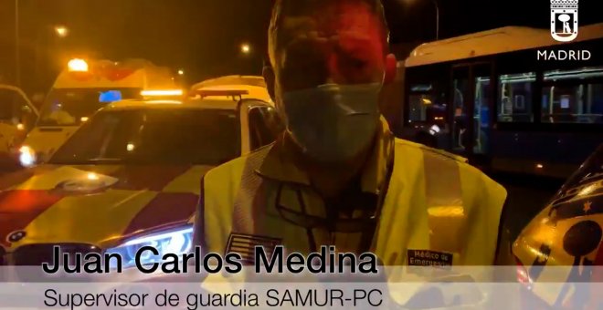 SAMUR-PC explica el accidente de moto a la altura del km 6 de la A5 sentido Madrid