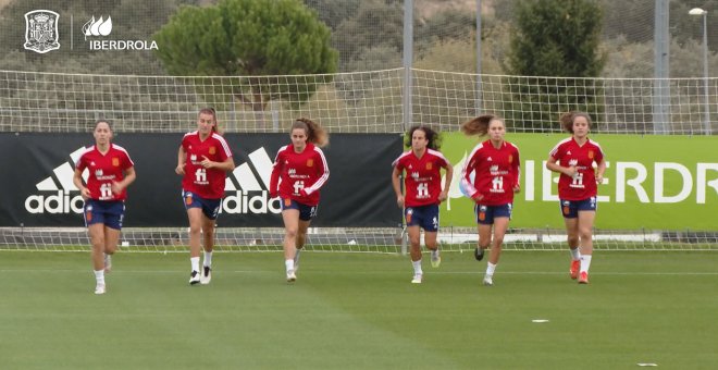 Entrenamiento de la Selección española femenina de fútbol