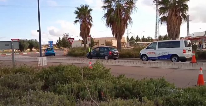 Fuerzas de Seguridad controlan accesos a Almendralejo (Badajoz)