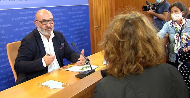 Rueda de prensa del portavoz de Vox en el Parlamento de Andalucía