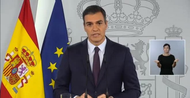 Sánchez apela a la "máxima disciplina social" y a la "unidad de todos" para contener la pandemia