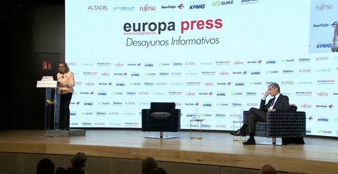 Nadia Calviño participa en los Desayunos Informativos de Europa Press