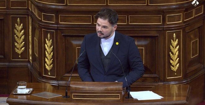 Rufián justifica que ERC negociï els pressupostos de l'Estat: millorar la vida de la gent no et fa "menys independentista"