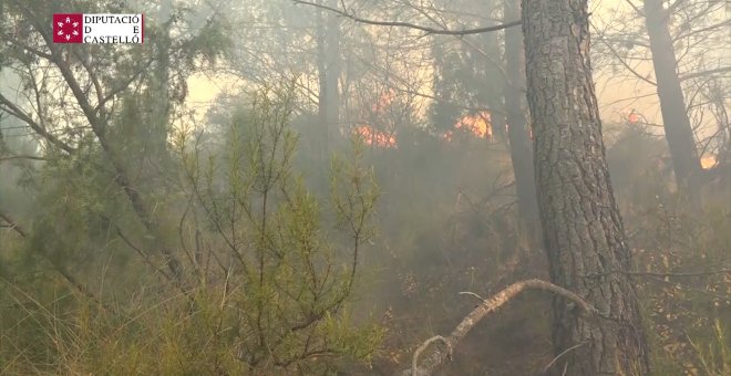 Incendio forestal en la localidad de Bejís, Castellón