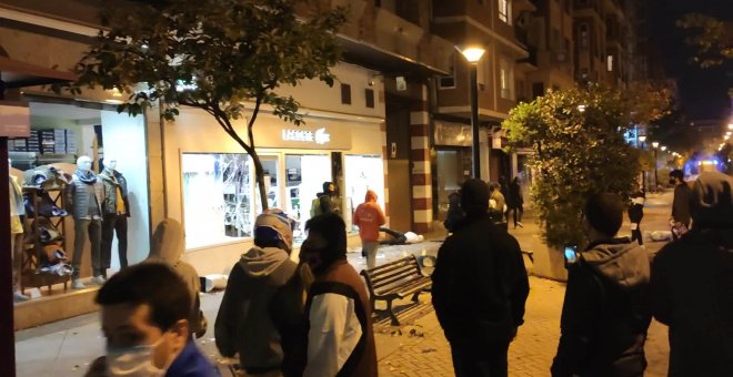 Los disturbios en Logroño afectan a los comercios de la zona