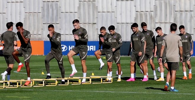 El Atlético de Madrid se prepara para el partido de Liga de Campeones ante el Lokomotiv