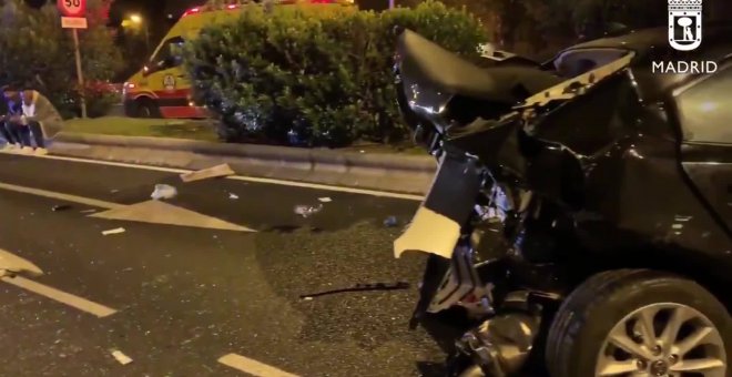 Cuatro heridos en un accidente entre tres vehículos anoche en la avenida de Andalucía
