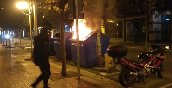 Arde un contenedor en la Avenida de Portugal de Logroño