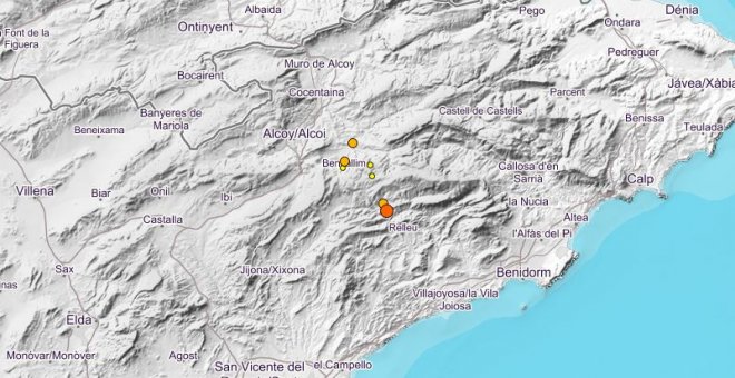 Registrados tres terremotos en menos de 24 horas en la provincia de Alicante