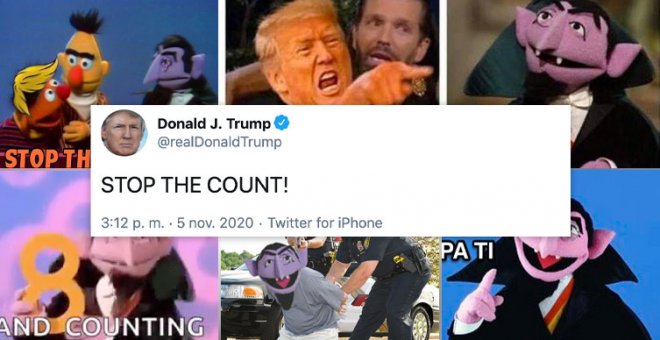 Trump tuitea un bochornoso mensaje pidiendo detener el recuento y su Twitter se llena de memes del Conde Draco (y otros)