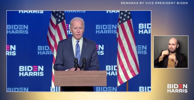 Biden pide calma y confianza, pero asegura que los números de su victoria son "claros"