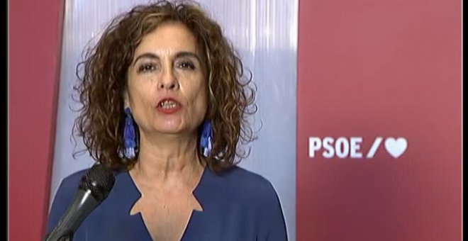 Montero confía en superar las enmiendas a la totalidad de los PGE y critica el "frentismo" del PP