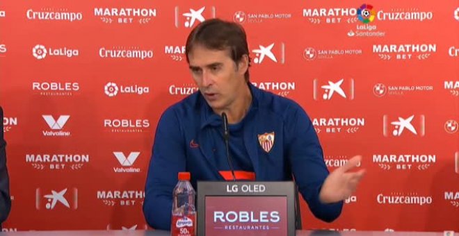 Enfado de Lopetegui tras la lesión de tres de sus jugadores