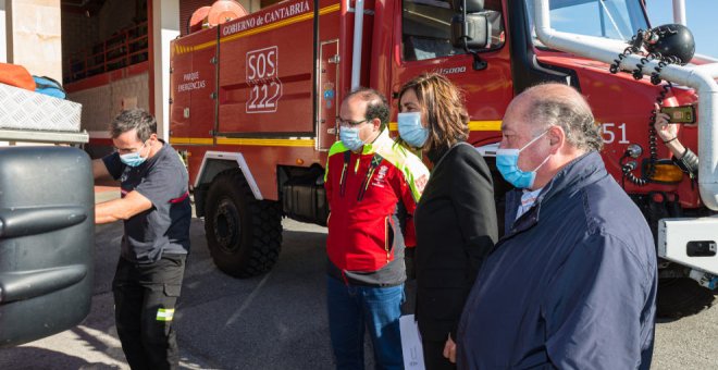 Cantabria incrementará la plantilla de guardia de bomberos en los parques de emergencias