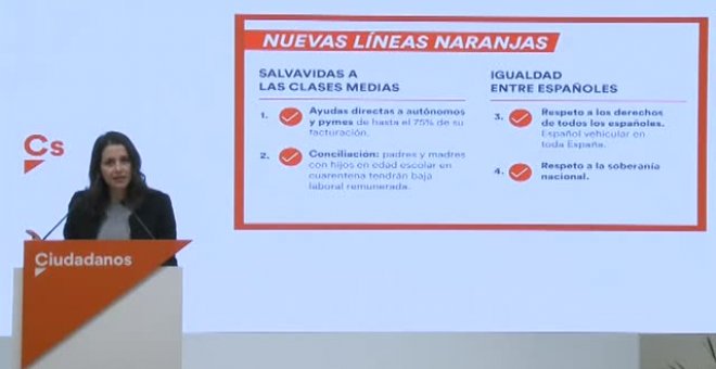 Arrimadas exige retirar la enmienda sobre el castellano en la escuela para apoyar los Presupuestos