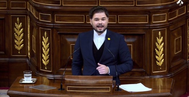 Rufián dice que hablar de pacto de PGE con Cs y ERC es "mentir a sabiendas"