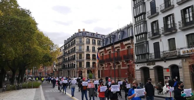 Una manifestación reclama en Pamplona un "rescate inmediato" de la hostelería