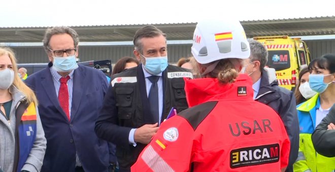 El Grupo de Emergencia y Respuesta Inmediata de la CAM interviene en un simulacro de terremoto